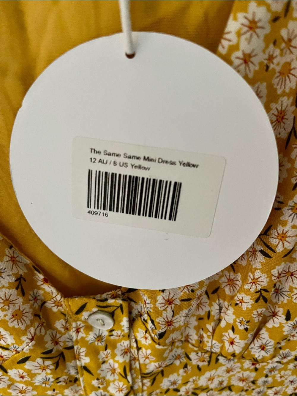 NWT Princess Polly Yellow Floral Button-Front Mini Dress - Picture 7 of 7